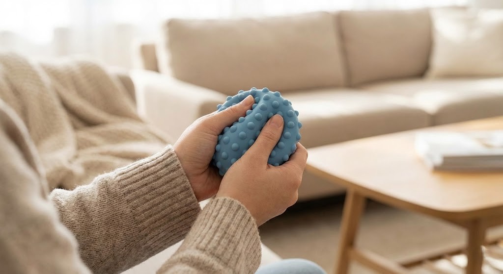 Using a fidget toy to prevent compulsive cuticle picking
